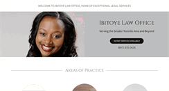 Desktop Screenshot of ibitoyelaw.com